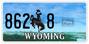 8628  license plate in WY
