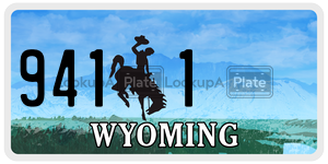 9411 license plate in Wyoming
