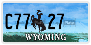 C7727  license plate in WY