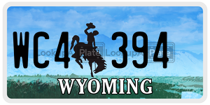 WC4394  license plate in WY