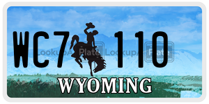 WC7110  license plate in WY