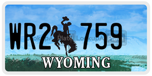 WR2759  license plate in WY
