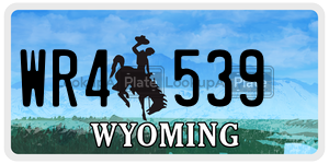 WR4539  license plate in WY